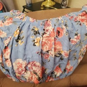 Light blue can be off shoulder top